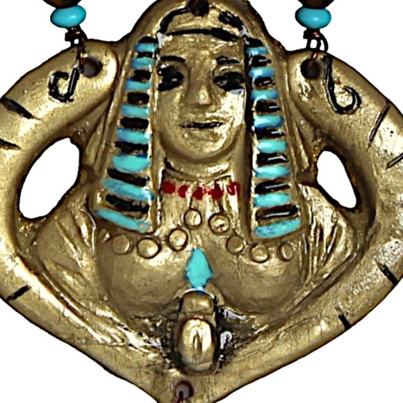 Desperately Seeking 80s Egyptian Nefertiti Earring in Fishhook or Clip-On - Picture 6 of 11